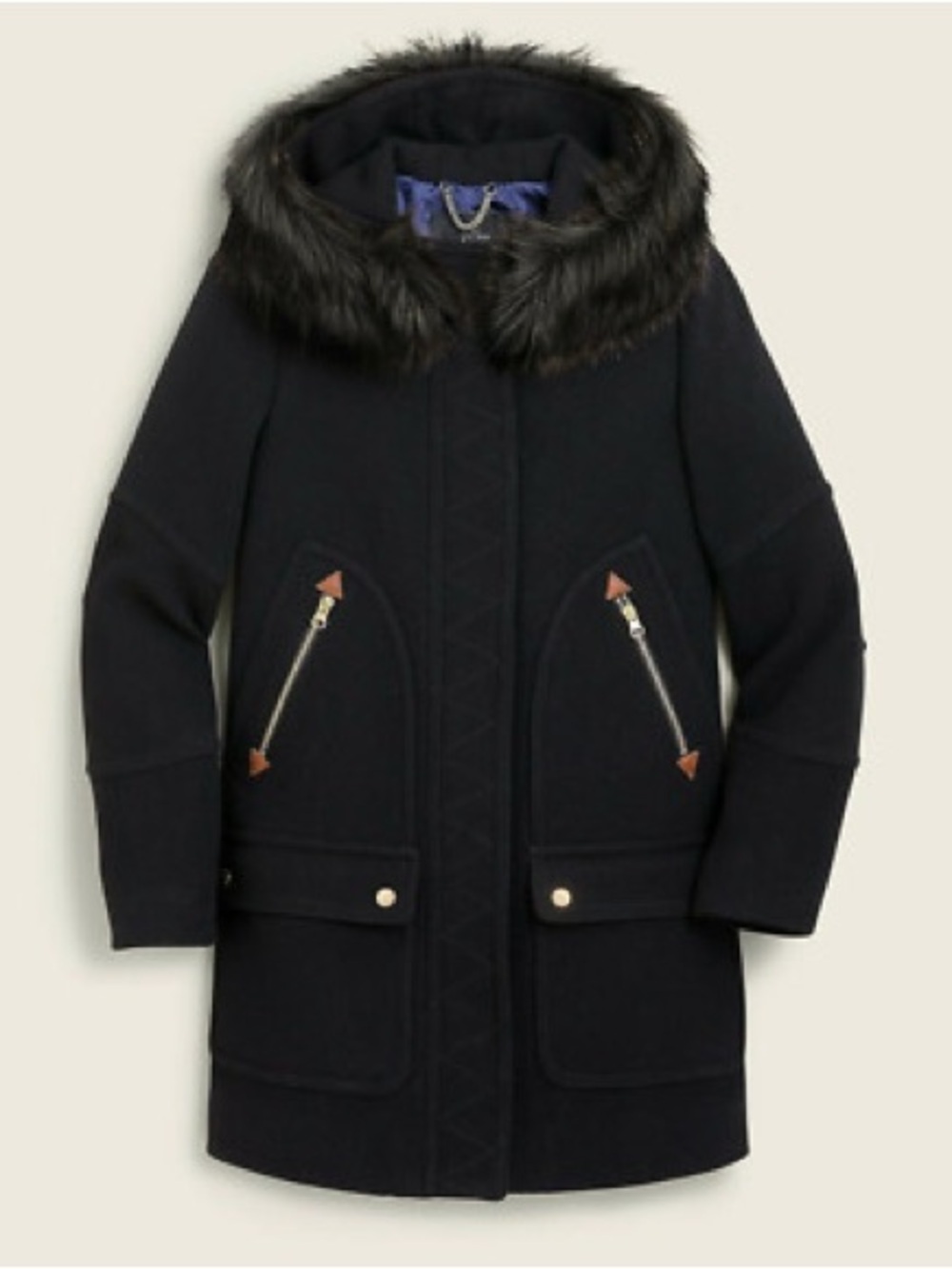 J.Crew Chateau Parka Italian Stadium Nello Gori Wool Size 00P
